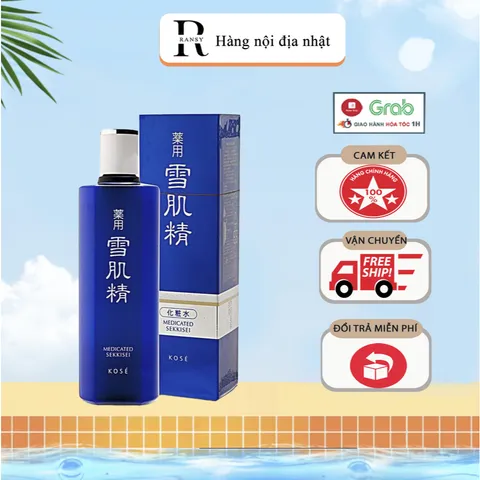 Nước Hoa Hồng Kose Medicated Sekkisei Lotion 200ml & 360ml - Dưỡng Trắng, Ngăn Ngừa Nám Da, Nội Địa Nhật Bản