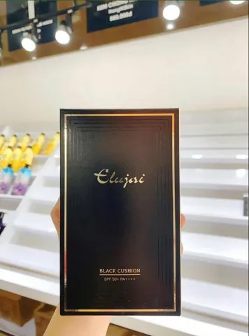 Phấn Cushion Cao Cấp Elujai Black Kèm Lõi - Trang Điểm Tự Nhiên, Che Khuyết Điểm, Chăm Sóc Da - Dành Cho Mọi Loại Da