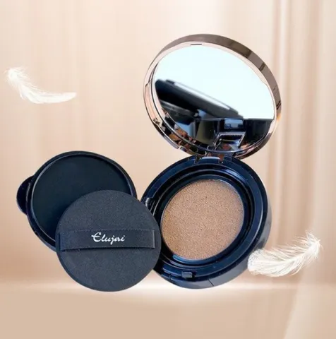 Phấn Cushion Cao Cấp Elujai Black Kèm Lõi - Trang Điểm Tự Nhiên, Che Khuyết Điểm, Chăm Sóc Da - Dành Cho Mọi Loại Da