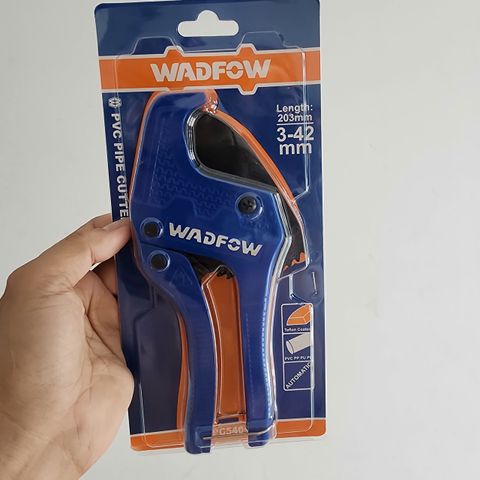 Kéo Cắt Ống PVC WADFOW WPC54642 - Dài 203mm, Lưỡi S sắc Bén, Chốt Khóa An Toàn, Dụng Cụ Cầm Tay Chất Lượng cao cho Thợ Sửa Ống nước