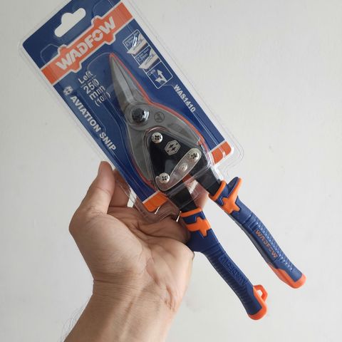Kéo cắt tôn trái 10 inch WADFOW WAS1410 - Lưỡi thép siêu bền, tay cầm chống trượt, chuyên dụng cắt kim loại tấm, sắc bén và an toàn