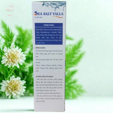 Xịt Muối Biển Sea Salt Yalla - Vệ Sinh Mũi Hàng Ngày, Giảm Nghẹt Mũi, Ngừa Viêm Xoang - Sản Phẩm Làm Sạch Tự Nhiên Cho Gia Đình