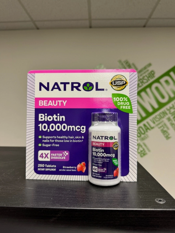 Biotin Natrol 10000mcg 250 Viên Chính Hãng Mỹ | Vitamin B7 Hỗ Trợ Tóc, Da & Móng Khỏe Đẹp