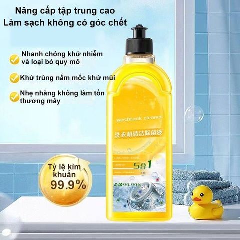 Dung Dịch Vệ Sinh Lồng Máy Giặt Màu Vàng 500ml CK13518 – Giải Quyết Nấm Mốc, Cặn Bẩn, Mùi Hôi Hiệu Quả Cho Máy Giặt Nhà Bạn