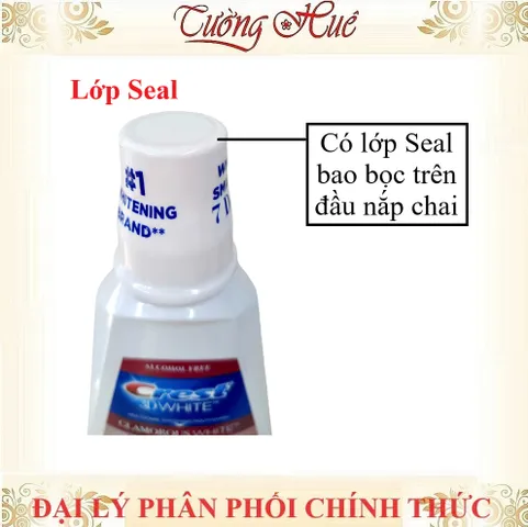 Nước Súc Miệng Crest 3D White Glamorous White 946ml - Giữ miệng sạch sẽ, thơm mát, bảo vệ răng miệng an toàn cho gia đình bạn