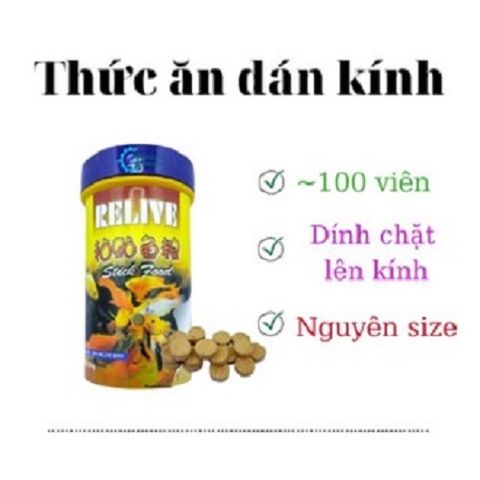 Cám dán RELIVE cao cấp cho cá cảnh ( hủ 50g) - Thức ăn dinh dưỡng cho cá, tép cảnh