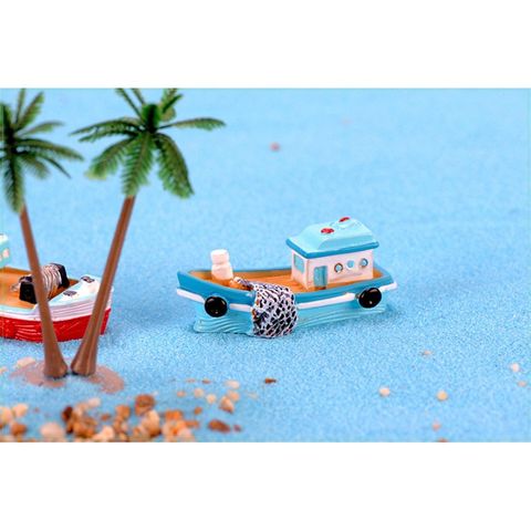 Tiểu Cảnh Thuyền Đánh Cá Xa Bờ - Trang Trí Bể Cá Mini, Cảnh Quan Hồ Cá Sáng Tạo, Thiết Kế An Toàn Cho Cá Thú Cưng