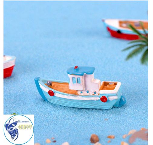 Tiểu Cảnh Thuyền Đánh Cá Xa Bờ - Trang Trí Bể Cá Mini, Cảnh Quan Hồ Cá Sáng Tạo, Thiết Kế An Toàn Cho Cá Thú Cưng