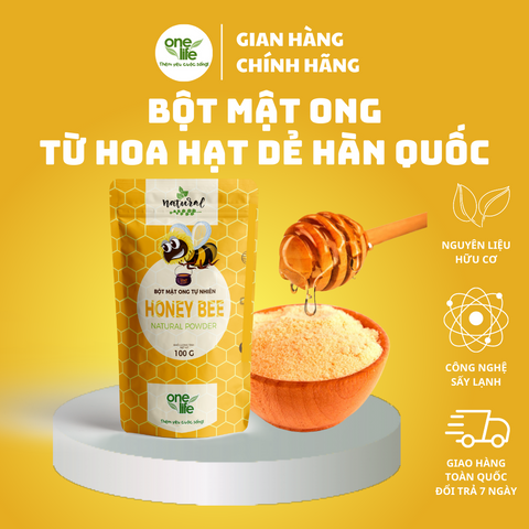 Bột Mật Ong One Life Nguyên Chất Hòa Tan - Giải Pháp Tự Nhiên Giảm Cân, Detox, Và Duy Trì Lối Sống Khỏe Mạnh 100gr