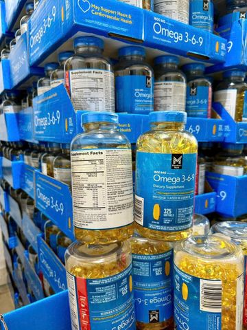 Viên uống Omega 3-6-9 Member's Mark 300 viên - Hỗ trợ tim mạch, não bộ và da khỏe, mẫu mới 2025, hàng Mỹ chính hãng.
