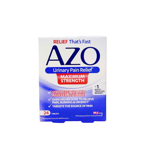 Viên uống hỗ trợ sức khỏe đường tiết niệu AZO Urinary tím - Giúp giảm tiểu buốt nhanh chóng, hiệu quả chỉ sau 20 phút - Hộp 24 viên