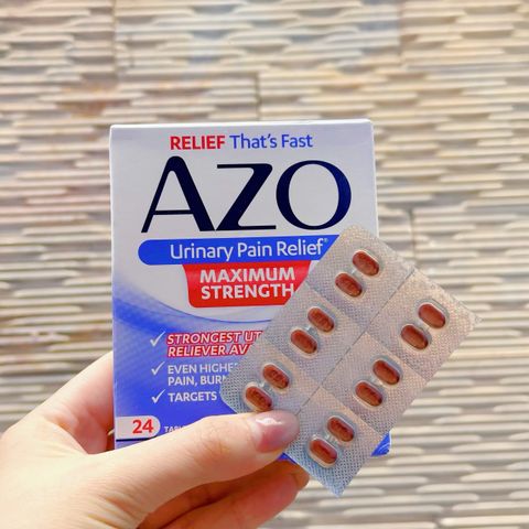 Viên uống hỗ trợ sức khỏe đường tiết niệu AZO Urinary tím - Giúp giảm tiểu buốt nhanh chóng, hiệu quả chỉ sau 20 phút - Hộp 24 viên