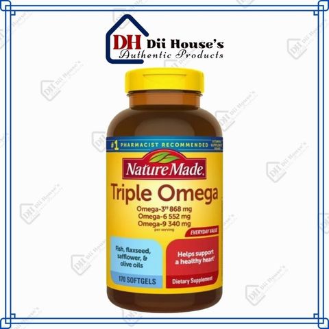 Viên Uống Bổ Sung Omega 369 của Mỹ - Triple Omega 369 Nature Made 170 viên. 293601