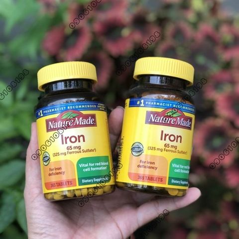 [Bill Costco Mỹ] Viên uống bổ sung sắt của Mỹ - Nature Made Iron 365 viên 293604
