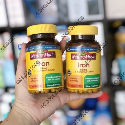 [Bill Costco Mỹ] Viên uống bổ sung sắt của Mỹ - Nature Made Iron 365 viên 293604