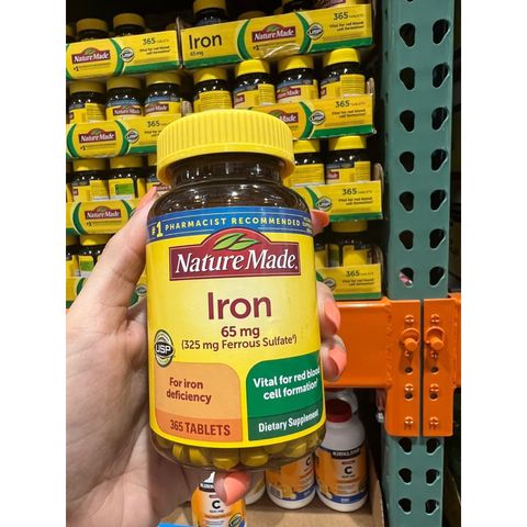 [Bill Costco Mỹ] Viên uống bổ sung sắt của Mỹ - Nature Made Iron 365 viên 293604