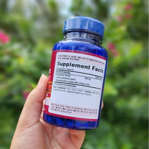 Puritan’s Pride Pomegranate 250mg 120 viên - Viên Uống Chống Nắng Lựu Đỏ của Mỹ. 293610