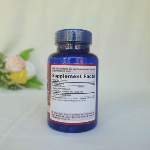 Puritan’s Pride Pomegranate 250mg 120 viên - Viên Uống Chống Nắng Lựu Đỏ của Mỹ. 293610