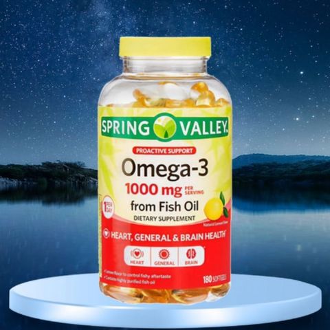 Dầu cá của Mỹ - Omega3 Spring Valley 1000mg 180 viên 293618