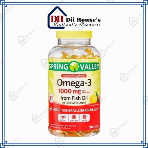 Dầu cá của Mỹ - Omega3 Spring Valley 1000mg 180 viên 293618