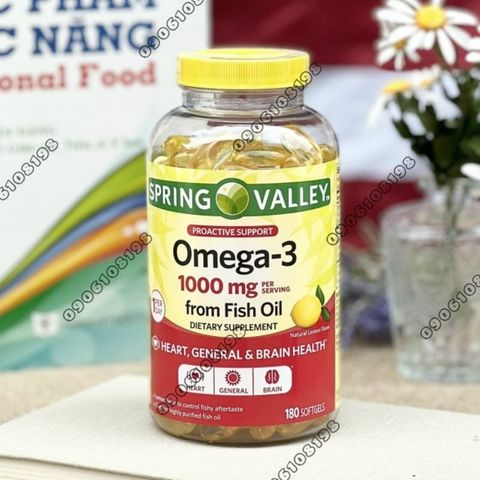 Dầu cá của Mỹ - Omega3 Spring Valley 1000mg 180 viên 293618