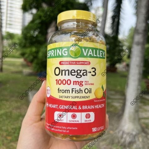 Dầu cá của Mỹ - Omega3 Spring Valley 1000mg 180 viên 293618