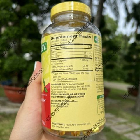 Dầu cá của Mỹ - Omega3 Spring Valley 1000mg 180 viên 293618