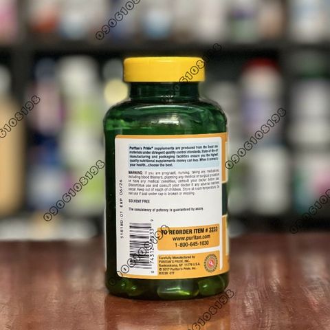Tinh dầu hoa anh thảo - Puritan's Pride Evening Primrose Oil 1300mg 120 viên 293627