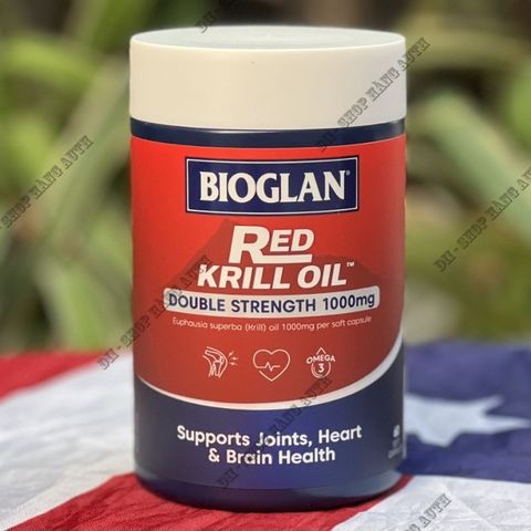 Dầu nhuyễn thể của Úc - Bioglan Red Krill Oil Double Strength 1000mg 60 viên 293629
