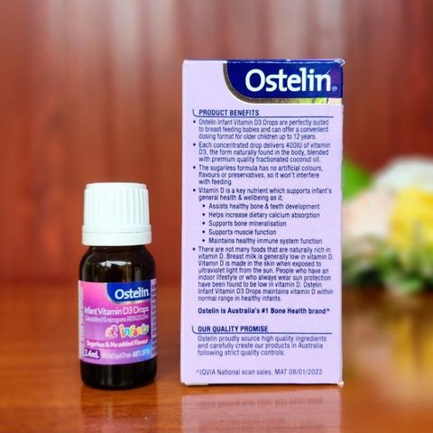 Ostelin Infant Vitamin D3 2.4ml - Vitamin  D3 Cho Trẻ Dưới 6 Tháng Tuổi. 293630