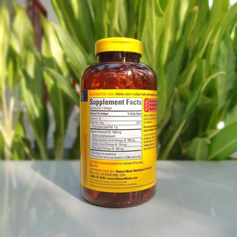 Nature Made Flaxseed Oil Omega 369 1400mg của Mỹ 300 viên - Viên Uống Dầu Hạt Lanh. 293637