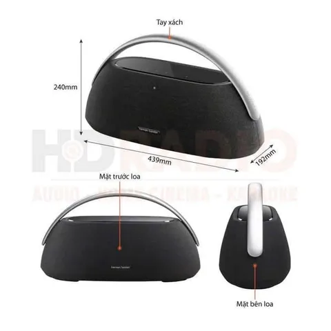Loa Bluetooth Harman Kardon Go Play 3 - Âm Thanh 240W, Thiết Kế Độc Đáo, Kết Nối Không Dây Bluetooth, Thời Gian Sử Dụng 8 Giờ