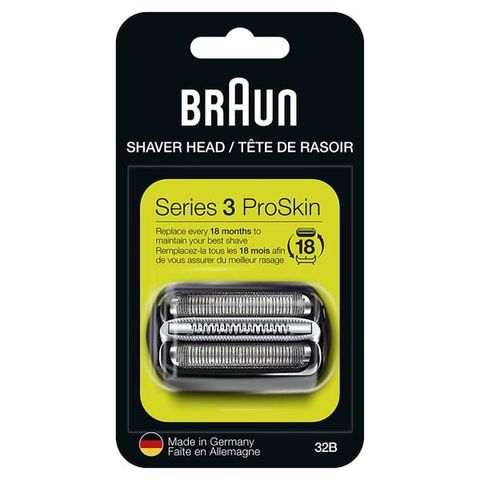Lưỡi Thay Máy Cạo Râu Braun Series 3 - 32B, Đầu Cạo Thay Thế Chất Lượng Từ Đức Cho Nam Giới, Dễ Dàng Thay Thế, Cạo Râu Mượt Mà