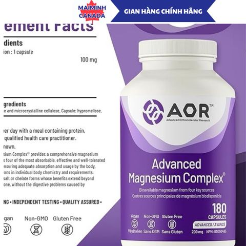 Viên uống Aor Advanced  Magnesium Complex Canada giải pháp toàn diện cho sức khỏe