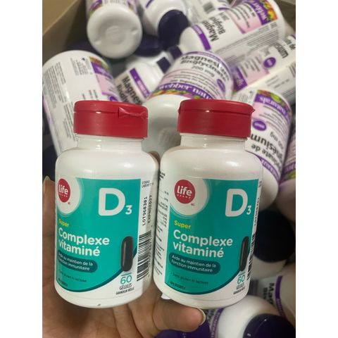 Viên uống D3 Complex Super Life Brand Canada 60 viên - Tăng cường sức khỏe xương và miễn dịch, bổ sung Vitamin D3 hàng ngày
