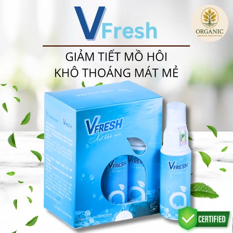 Combo 6 Xịt Khử Mùi Vfresh Organic - Hương Unisex Dịu Nhẹ, Khô Thoáng, Không Gây Ố Áo, Dành Cho Da Nhạy Cảm - Siêu Tiết Kiệm