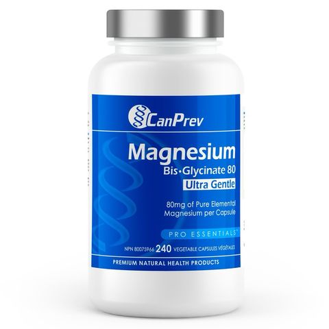 CanPrev Magnesium Biglycinate 80mg Ultra Gentle - Hỗ trợ chức năng cơ bắp và sức khỏe xương, giảm stress hiệu quả