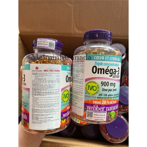 Dầu Cá Đỏ Omega 3 CoQ10 Triple Strength 900mg - Hỗ Trợ Sức Khỏe Tim Mạch và Tăng Cường Năng Lượng Webber Natural