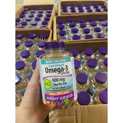 Dầu Cá Đỏ Omega 3 CoQ10 Triple Strength 900mg - Hỗ Trợ Sức Khỏe Tim Mạch và Tăng Cường Năng Lượng Webber Natural