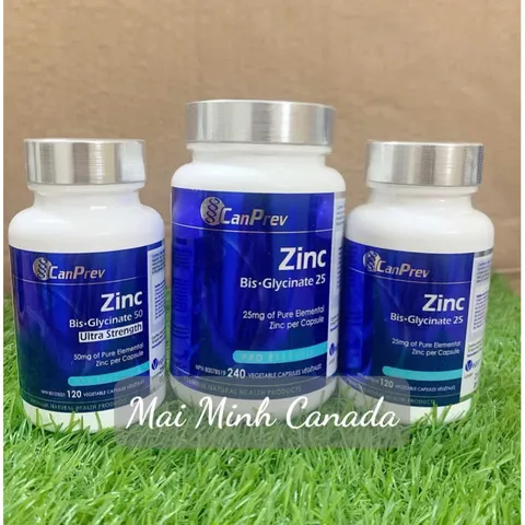 Viên uống kẽm Zinc25 Bis.Glycinate 25 và Zinc50 Ultra Strength Bill Canada - Hỗ trợ miễn dịch và sức khỏe da hiệu quả