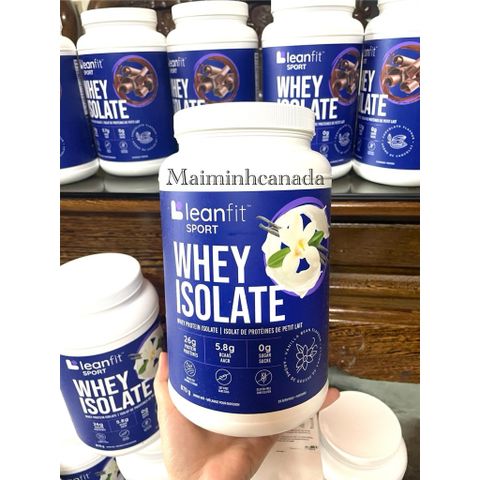 Bột Đạm Sữa LEANFIT SPORT Whey Protein Isolate Canada - Tăng Cường Cơ Bắp, Hỗ Trợ Phục Hồi Sau Tập Luyện, Dinh Dưỡng Tuyệt Vời cho Người Tập Gym