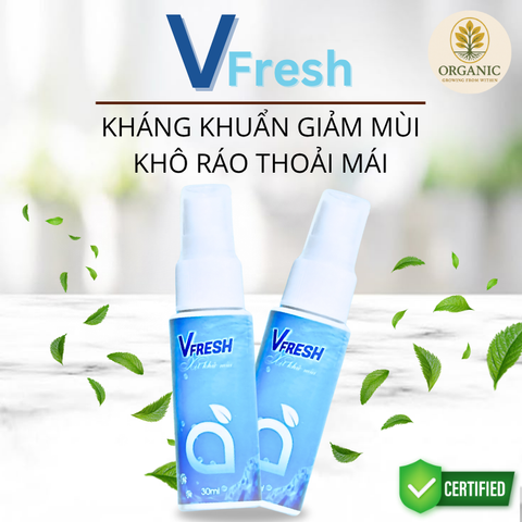 Combo 2 Xịt Khử Mùi Vfresh Organic - Khử Mùi Cơ Thể Unisex Dịu Nhẹ, Khô Thoáng Dễ Chịu, Không Gây Ố Áo, Phù Hợp Với Da Nhạy Cảm