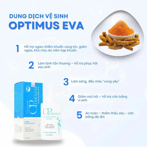 Dung Dịch Vệ Sinh Phụ Nữ Thanh Mộc Hương Optimus Eva 100ml - Ngừa Viêm, Khô Thoáng, Chăm Sóc Dịu Nhẹ Cho Vùng Kín