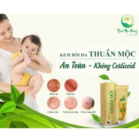 Kem Bôi Da Thuần Mộc 16gr - Dưỡng Ẩm, Làm Dịu Da - Giảm Bong Tróc Hăm Da Chàm Sữa Chính Hãng Thanh Mộc Hương