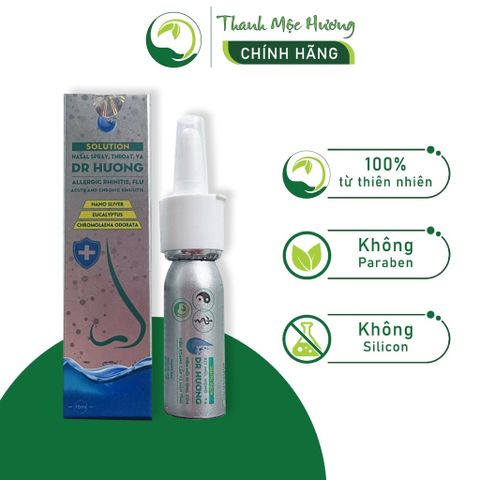 Dung Dịch Nhỏ Mũi Và Xịt Mũi Họng, viêm xoang Thanh Mộc Hương Dr Hương 18ml