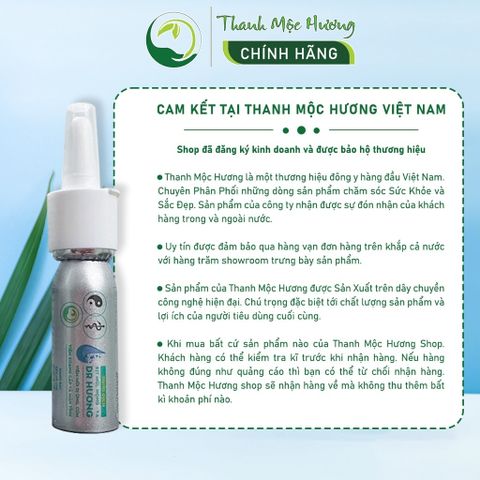 Dung Dịch Nhỏ Mũi Và Xịt Mũi Họng, viêm xoang Thanh Mộc Hương Dr Hương 18ml