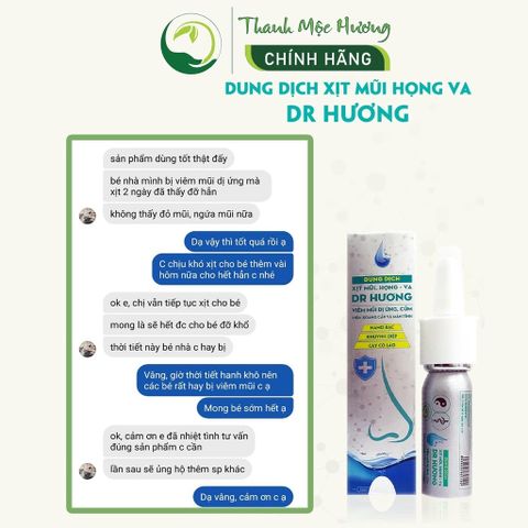 Dung Dịch Nhỏ Mũi Và Xịt Mũi Họng, viêm xoang Thanh Mộc Hương Dr Hương 18ml