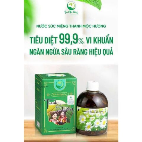 Nước Súc Miệng Thanh Mộc Hương Giúp Ngừa Sâu Răng, Hôi Miệng, Chảy Máu Chân Răng Chai 500ml