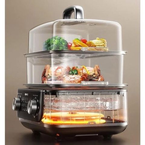 Nồi Lẩu Hấp Điện Joyoung JFS-556 - Nấu Lẩu và Hấp 2 Trong 1, Dung Tích 16L, Công Suất 1600W, Dễ Vệ Sinh, Phù Hợp Gia Đình
