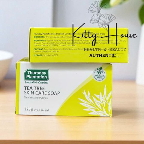 Xà Phòng Dưỡng Da Tinh Dầu Tràm Trà Thurrsday 125g - Giải Pháp Cho Da Dầu, Mụn, Giảm Thâm, Kháng Khuẩn, Làm Sáng Da